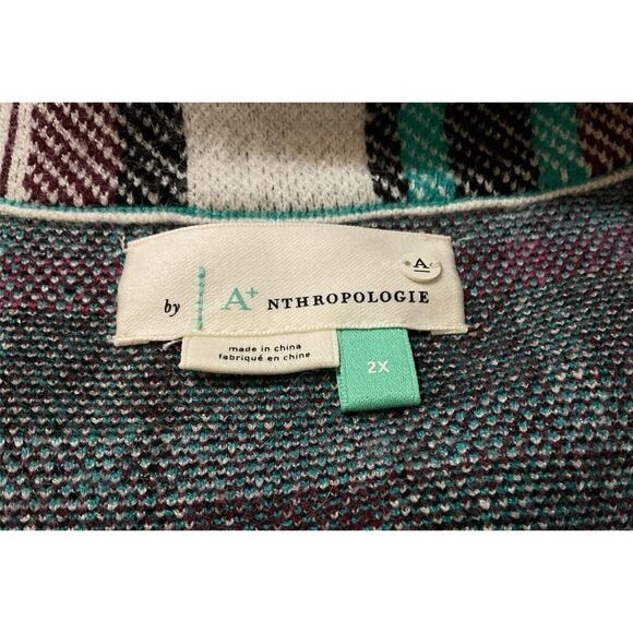 Anthropologie Plaid Jacket/Blazer with Bell Sleeves 2X  NWOT - Picture 5 of 6